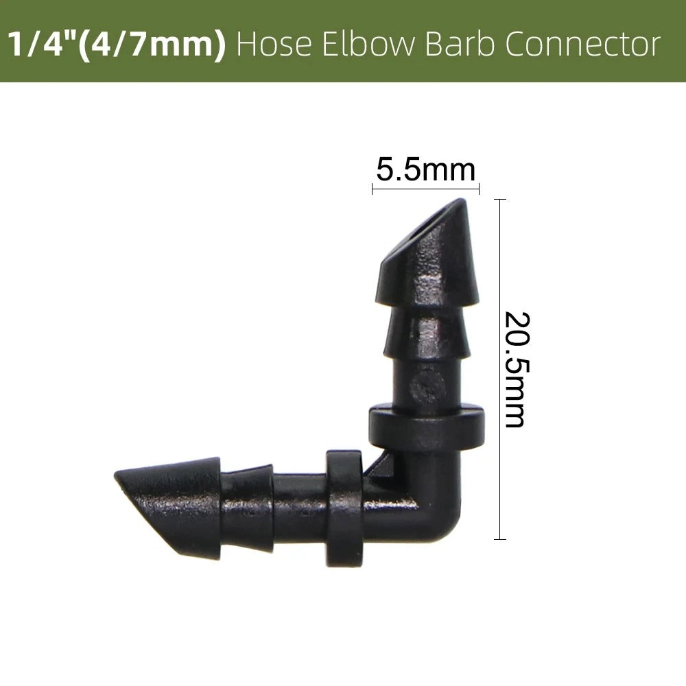 Elbow and T Connectors for 4/7mm Irrigation System