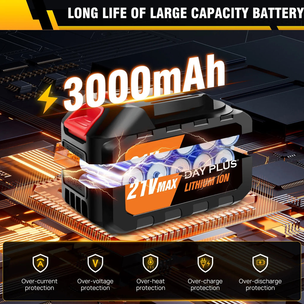 6 IN 1 Brushless 21V Electric High Pressure Washer Cordless