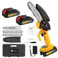 Cordless 6 Inch Mini Chainsaw 21v  with 2 Batteries and 2 Chains